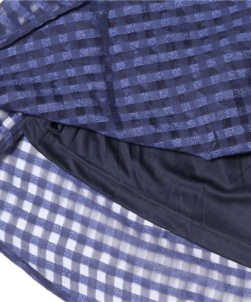 mystic（ミスティック）の「シースルータックスカート（スカート・レディース・オフホワイト/ベージュ/ネイビー・ﾌﾘ-）」の12枚目の写真