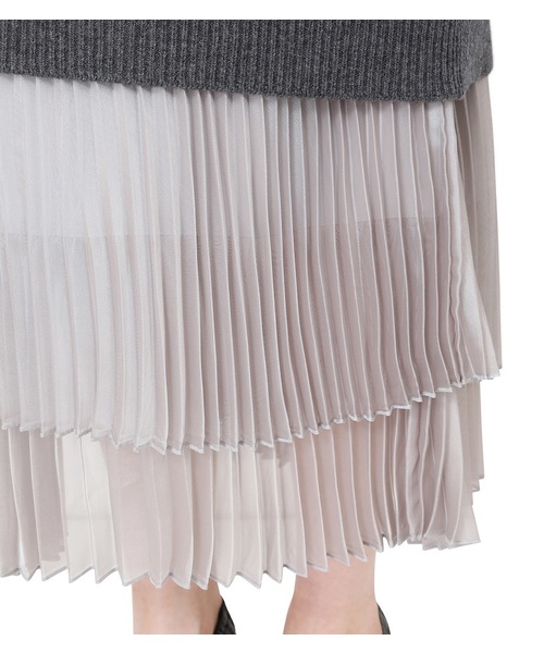 LE CIEL BLEU（ルシェルブルー）の「Knit Combination Dress  