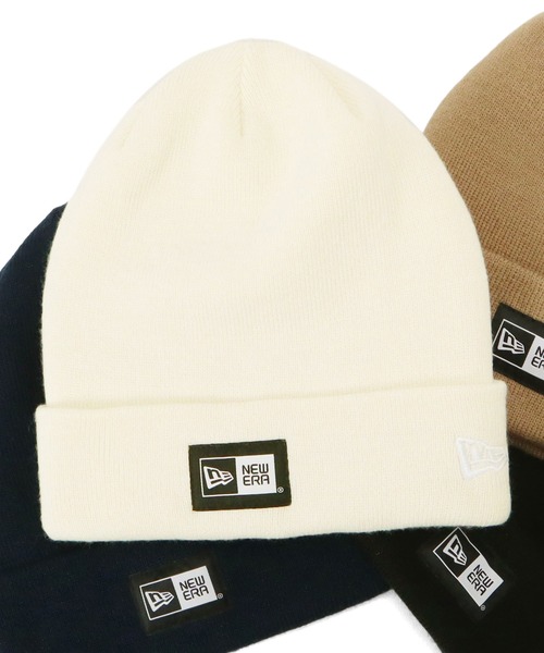 NEW ERA(ニューエラ)の「ニューエラ ニット帽 カフ BASIC BOX LOGO LABEL NEW ERA(ニットキャップ/ビーニー・メンズ・ブラック/ホワイト/ライトグレー/ネイビー/レッド/チャコールグレー/ベージュ/ホワイト系その他/ブラウン系その他/ブラック×ホワイト/ブラウン/グレー/グリーン/チャコール・FREE)」の3枚目の写真