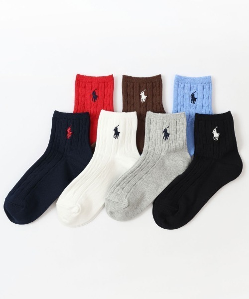 POLO RALPH LAUREN レディース ワンポイント ケーブル ショート