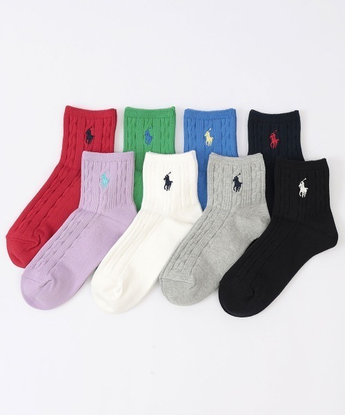 POLO RALPH LAUREN レディース ワンポイント ケーブル ショート