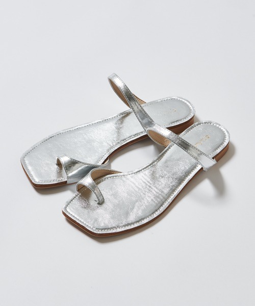 mystic（ミスティック）の「フラットトングサンダル/ペタンコ/リゾート/フラットサンダル（サンダル・レディース・ブラック/ベージュ/シルバー・38/36/37）」の3枚目の写真