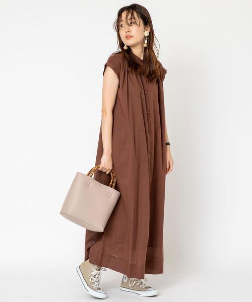 coen（コーエン）の「【WEB限定】インドコットンギャザーロングワンピース#（ワンピース・レディース・マスタード/ブラック/オリーブ/ブラウン・FREE）」の22枚目の写真