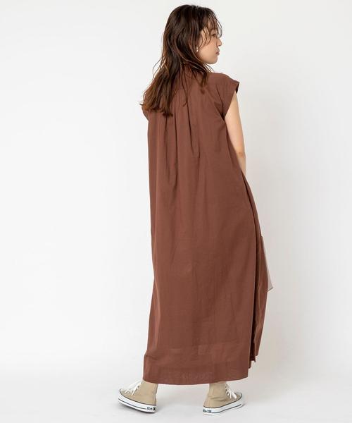 coen（コーエン）の「【WEB限定】インドコットンギャザーロングワンピース#（ワンピース・レディース・マスタード/ブラック/オリーブ/ブラウン・FREE）」の20枚目の写真
