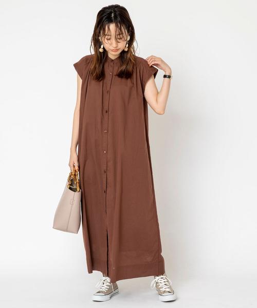 coen（コーエン）の「【WEB限定】インドコットンギャザーロングワンピース#（ワンピース・レディース・マスタード/ブラック/オリーブ/ブラウン・FREE）」の19枚目の写真