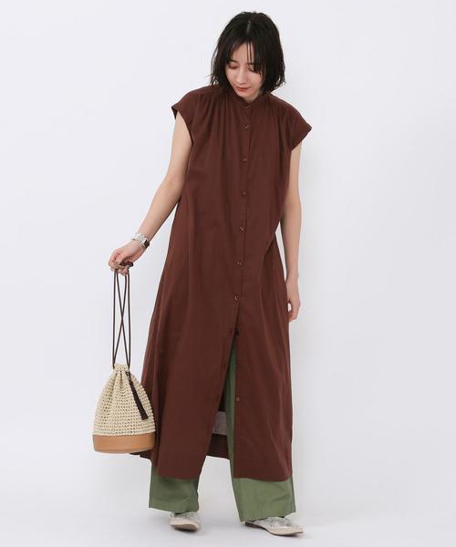 coen（コーエン）の「【WEB限定】インドコットンギャザーロングワンピース#（ワンピース・レディース・マスタード/ブラック/オリーブ/ブラウン・FREE）」の10枚目の写真