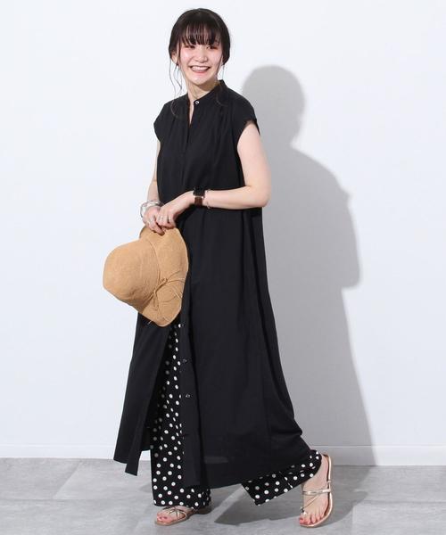 coen（コーエン）の「【WEB限定】インドコットンギャザーロングワンピース#（ワンピース・レディース・マスタード/ブラック/オリーブ/ブラウン・FREE）」の5枚目の写真