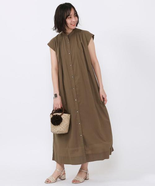 coen（コーエン）の「【WEB限定】インドコットンギャザーロングワンピース#（ワンピース・レディース・マスタード/ブラック/オリーブ/ブラウン・FREE）」の16枚目の写真