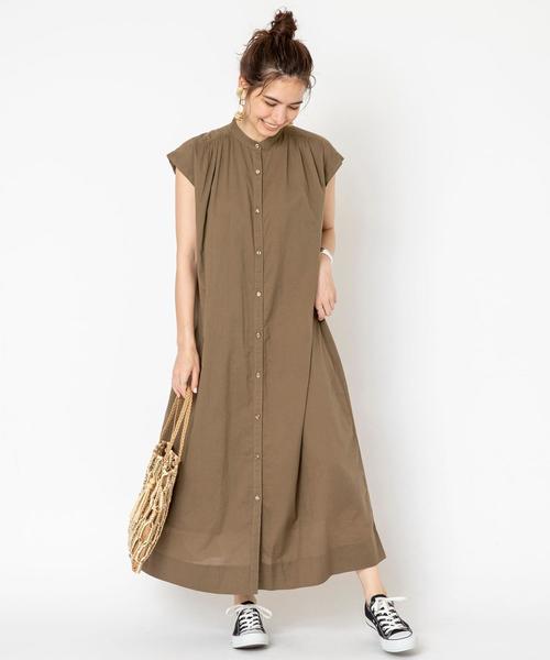 coen（コーエン）の「【WEB限定】インドコットンギャザーロングワンピース#（ワンピース・レディース・マスタード/ブラック/オリーブ/ブラウン・FREE）」の14枚目の写真