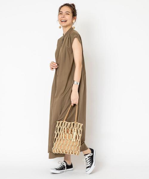 coen（コーエン）の「【WEB限定】インドコットンギャザーロングワンピース#（ワンピース・レディース・マスタード/ブラック/オリーブ/ブラウン・FREE）」の17枚目の写真