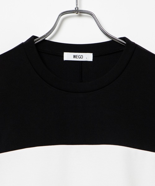 WEGO（ウィゴー）の「WEGO/ドルマン切替5分袖プルオーバー（Tシャツ/カットソー・メンズ・ホワイト/ワイン・MEDIUM/LARGE）」の13枚目の写真