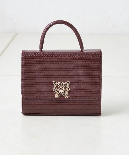 one after another NICE CLAUP（ワンアフターアナザーナイスクラップ）の「バタフライスクエアバッグ（ショルダーバッグ・レディース・ブラウン/ベージュ/ゴールド・FREE）」の8枚目の写真