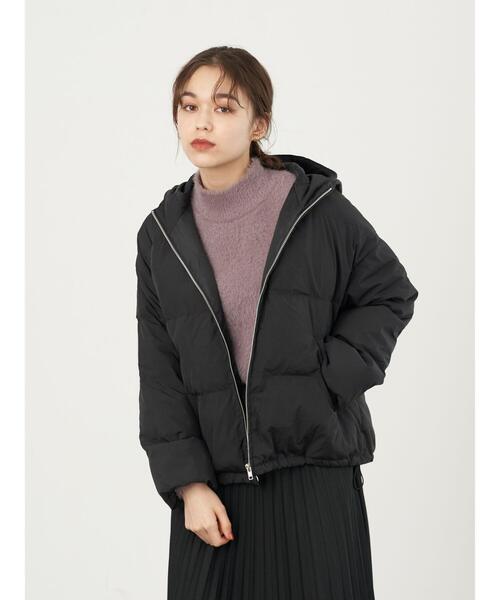 earth music&ecology(アースミュージックアンドエコロジー)の「パウダー綿ショートブルゾン *(ブルゾン・レディース・ピンク/ミント/サックスブルー/アイボリー/ブラック/ベージュ・M/L)」の20枚目の写真