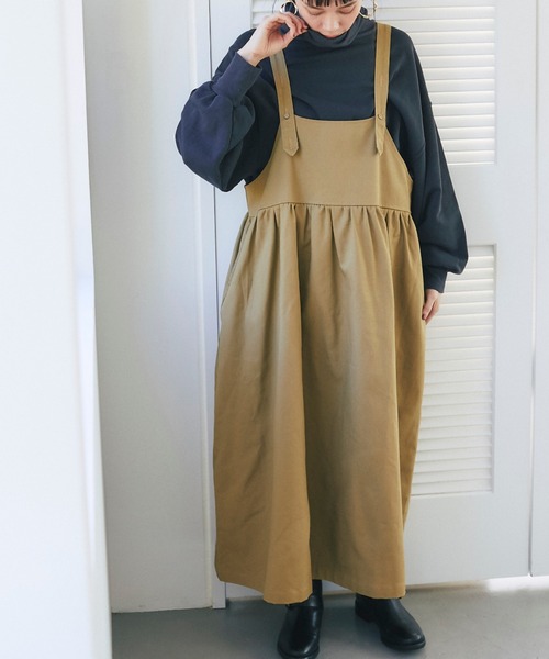 and R（アンドアール）の「切替ジャンパースカート（ジャンパースカート・レディース・ベージュ/ブラック・FREE）」の11枚目の写真