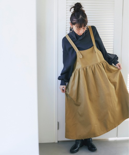 and R（アンドアール）の「切替ジャンパースカート（ジャンパースカート・レディース・ベージュ/ブラック・FREE）」の14枚目の写真