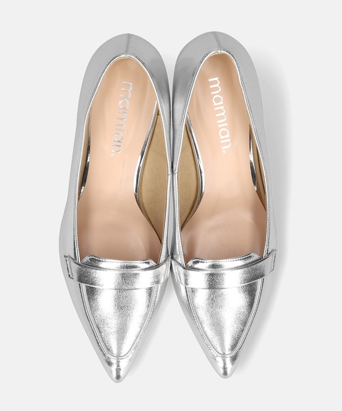 MAMIAN（マミアン）の「ローファースタイル パンプス (5.0cmヒール)（パンプス・レディース・ブラック/シルバー/ブラック系その他/パイソン/キャメル/グレイッシュベージュ/ベージュ系その他/ブラウン・22.5cm/23.5cm/24.5cm/23.0cm/24.0cm/25.0cm）」の10枚目の写真