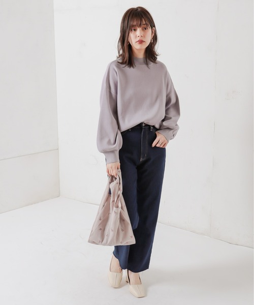 natural couture(ナチュラルクチュール)の「バックスリットハイネックニット(ニット/セーター・レディース・ブラック/オフホワイト/イエロー/ミント/ラベンダー・FREE)」の19枚目の写真