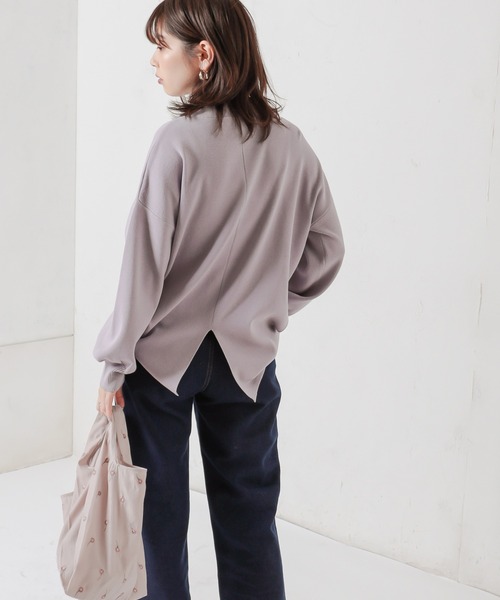 natural couture(ナチュラルクチュール)の「バックスリットハイネックニット(ニット/セーター・レディース・ブラック/オフホワイト/イエロー/ミント/ラベンダー・FREE)」の18枚目の写真