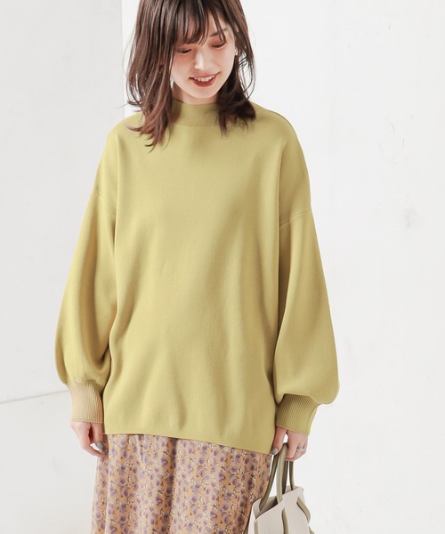 natural couture(ナチュラルクチュール)の「バックスリットハイネックニット(ニット/セーター・レディース・ブラック/オフホワイト/イエロー/ミント/ラベンダー・FREE)」の20枚目の写真
