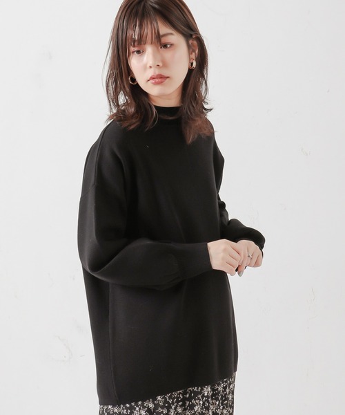 natural couture(ナチュラルクチュール)の「バックスリットハイネックニット(ニット/セーター・レディース・ブラック/オフホワイト/イエロー/ミント/ラベンダー・FREE)」の9枚目の写真
