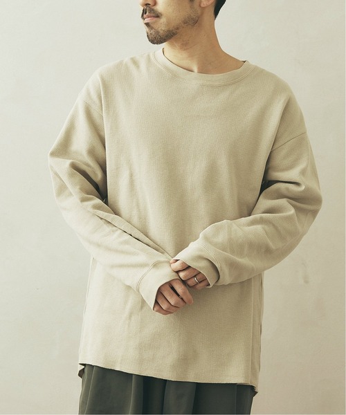 JOURNAL STANDARD relume（ジャーナルスタンダード　レリューム）の「【21SS】CALIFORNIA UPCYCLE ワッフルロングTシャツ（Tシャツ/カットソー・メンズ・ホワイト/ベージュ/ブラックミックス・SMALL/MEDIUM/LARGE）」の3枚目の写真