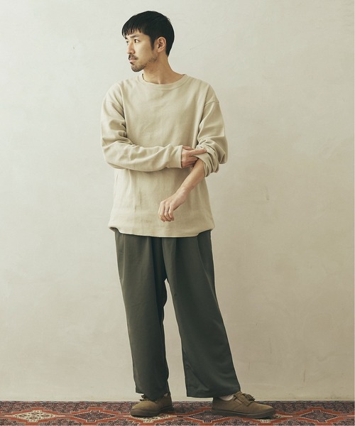 JOURNAL STANDARD relume（ジャーナルスタンダード　レリューム）の「【21SS】CALIFORNIA UPCYCLE ワッフルロングTシャツ（Tシャツ/カットソー・メンズ・ホワイト/ベージュ/ブラックミックス・SMALL/MEDIUM/LARGE）」の7枚目の写真