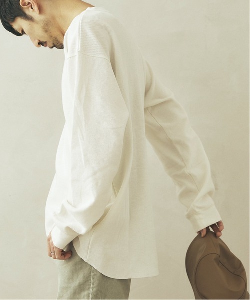 JOURNAL STANDARD relume（ジャーナルスタンダード　レリューム）の「【21SS】CALIFORNIA UPCYCLE ワッフルロングTシャツ（Tシャツ/カットソー・メンズ・ホワイト/ベージュ/ブラックミックス・SMALL/MEDIUM/LARGE）」の9枚目の写真