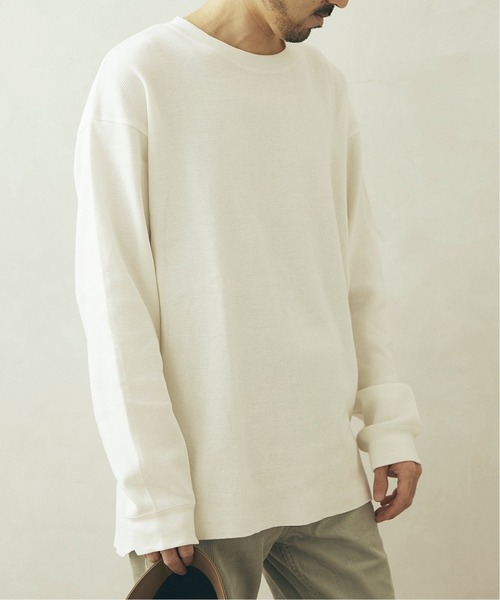 JOURNAL STANDARD relume（ジャーナルスタンダード　レリューム）の「【21SS】CALIFORNIA UPCYCLE ワッフルロングTシャツ（Tシャツ/カットソー・メンズ・ホワイト/ベージュ/ブラックミックス・SMALL/MEDIUM/LARGE）」の11枚目の写真