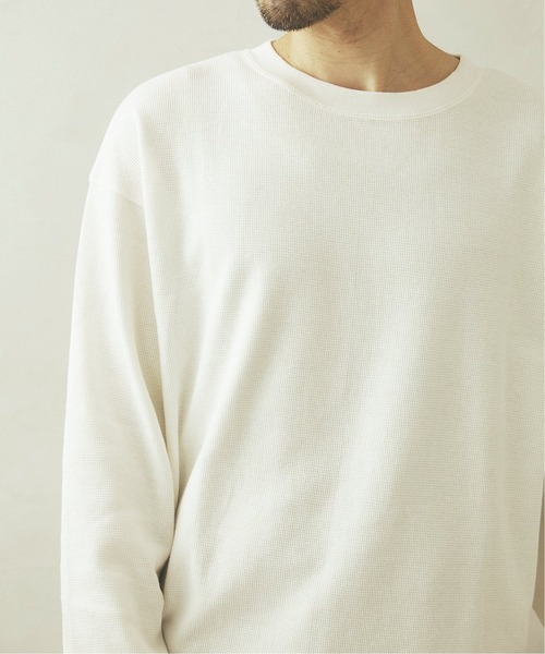 JOURNAL STANDARD relume（ジャーナルスタンダード　レリューム）の「【21SS】CALIFORNIA UPCYCLE ワッフルロングTシャツ（Tシャツ/カットソー・メンズ・ホワイト/ベージュ/ブラックミックス・SMALL/MEDIUM/LARGE）」の12枚目の写真