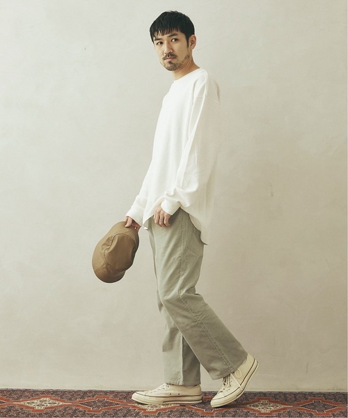 JOURNAL STANDARD relume（ジャーナルスタンダード　レリューム）の「【21SS】CALIFORNIA UPCYCLE ワッフルロングTシャツ（Tシャツ/カットソー・メンズ・ホワイト/ベージュ/ブラックミックス・SMALL/MEDIUM/LARGE）」の14枚目の写真