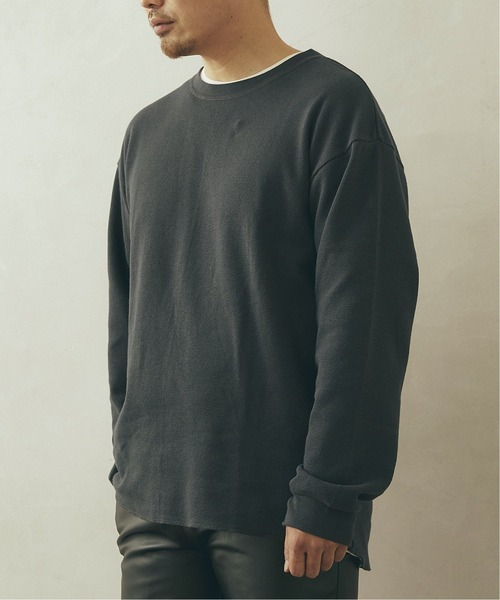 JOURNAL STANDARD relume（ジャーナルスタンダード　レリューム）の「【21SS】CALIFORNIA UPCYCLE ワッフルロングTシャツ（Tシャツ/カットソー・メンズ・ホワイト/ベージュ/ブラックミックス・SMALL/MEDIUM/LARGE）」の16枚目の写真