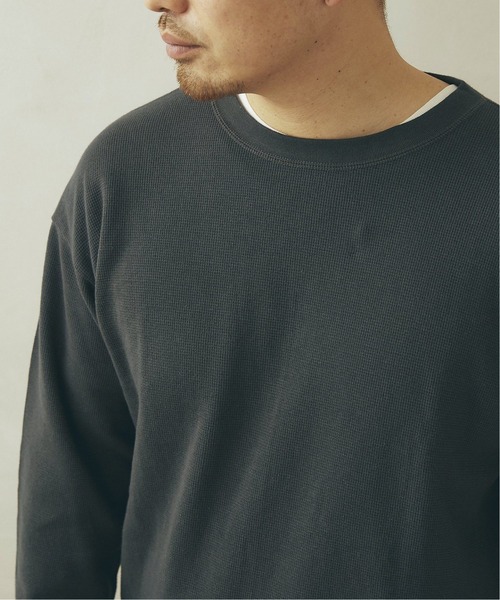 JOURNAL STANDARD relume（ジャーナルスタンダード　レリューム）の「【21SS】CALIFORNIA UPCYCLE ワッフルロングTシャツ（Tシャツ/カットソー・メンズ・ホワイト/ベージュ/ブラックミックス・SMALL/MEDIUM/LARGE）」の18枚目の写真