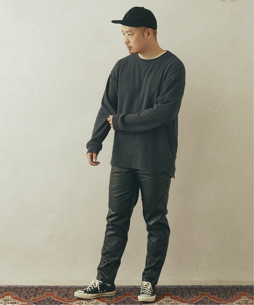 JOURNAL STANDARD relume（ジャーナルスタンダード　レリューム）の「【21SS】CALIFORNIA UPCYCLE ワッフルロングTシャツ（Tシャツ/カットソー・メンズ・ホワイト/ベージュ/ブラックミックス・SMALL/MEDIUM/LARGE）」の21枚目の写真