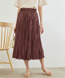 ROPE' PICNIC（ロペピクニック）の「サテンワッシャープリーツスカート（スカート・ブラウン系）」