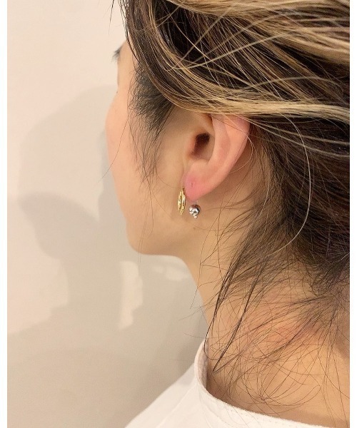 mou（モウ）の「ポストボールサークルピアス（ピアス（両耳用）・レディース・シルバー/ゴールド・FREE）」の10枚目の写真