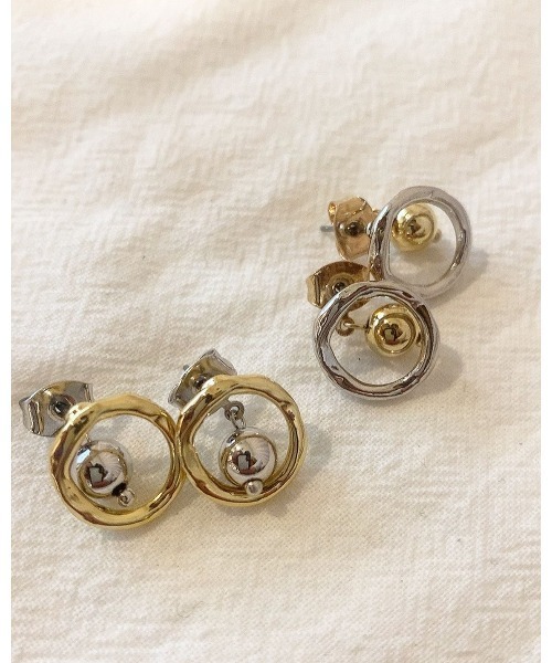 mou（モウ）の「ポストボールサークルピアス（ピアス（両耳用）・レディース・シルバー/ゴールド・FREE）」の9枚目の写真
