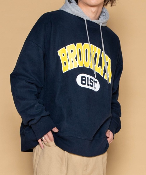 WEGO（ウィゴー）の「WEGO/ビンテージ ヘビーウエイトカレッジビッグシルエットプルオーバー（スウェット・メンズ・ダークグリーン/ネイビー/オートミール/杢グレー・MEDIUM/LARGE）」の17枚目の写真