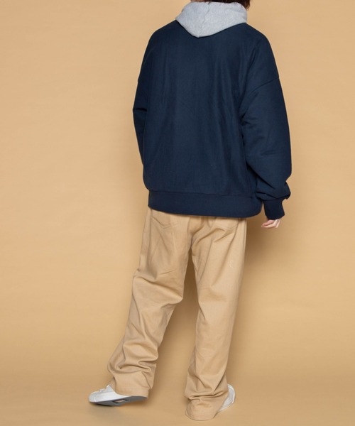 WEGO（ウィゴー）の「WEGO/ビンテージ ヘビーウエイトカレッジビッグシルエットプルオーバー（スウェット・メンズ・ダークグリーン/ネイビー/オートミール/杢グレー・MEDIUM/LARGE）」の15枚目の写真