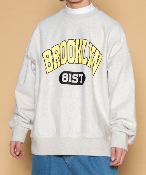 WEGO（ウィゴー）の「WEGO/ビンテージ ヘビーウエイトカレッジビッグシルエットプルオーバー（スウェット・メンズ・ダークグリーン/ネイビー/オートミール/杢グレー・MEDIUM/LARGE）」の10枚目の写真