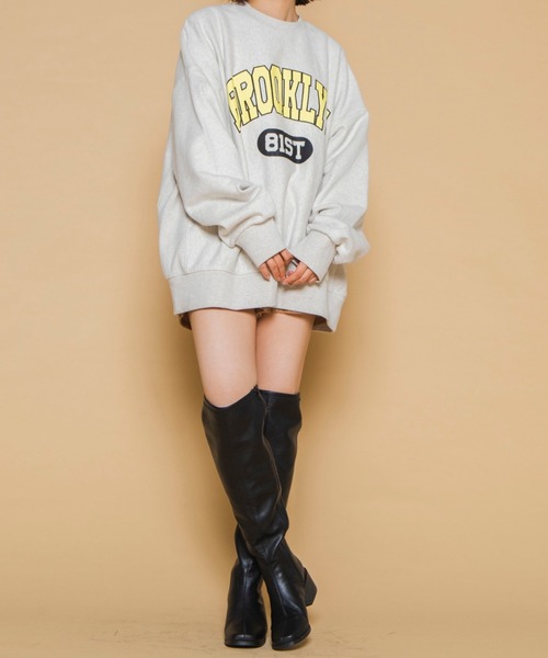 WEGO（ウィゴー）の「WEGO/ビンテージ ヘビーウエイトカレッジビッグシルエットプルオーバー（スウェット・メンズ・ダークグリーン/ネイビー/オートミール/杢グレー・MEDIUM/LARGE）」の22枚目の写真