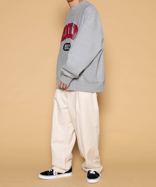 WEGO（ウィゴー）の「WEGO/ビンテージ ヘビーウエイトカレッジビッグシルエットプルオーバー（スウェット・メンズ・ダークグリーン/ネイビー/オートミール/杢グレー・MEDIUM/LARGE）」の5枚目の写真