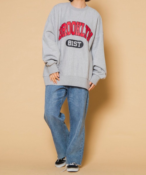 WEGO（ウィゴー）の「WEGO/ビンテージ ヘビーウエイトカレッジビッグシルエットプルオーバー（スウェット・メンズ・ダークグリーン/ネイビー/オートミール/杢グレー・MEDIUM/LARGE）」の18枚目の写真