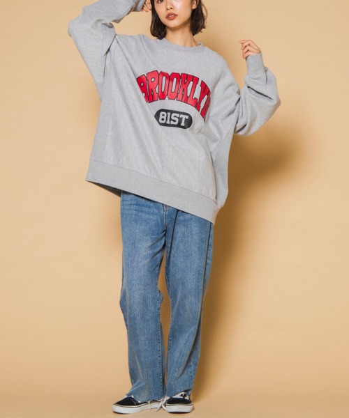 WEGO（ウィゴー）の「WEGO/ビンテージ ヘビーウエイトカレッジビッグシルエットプルオーバー（スウェット・メンズ・ダークグリーン/ネイビー/オートミール/杢グレー・MEDIUM/LARGE）」の20枚目の写真