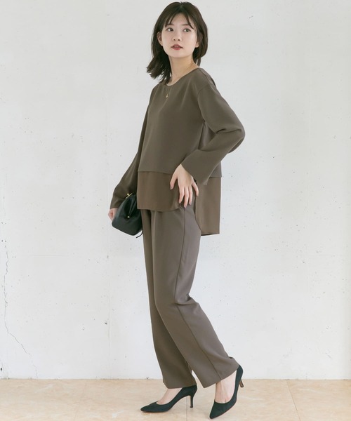 URBAN RESEARCH ROSSO WOMEN(アーバンリサーチ ロッソ)の「ストレートイージーパンツ(その他パンツ・レディース・モカ/ミント・36/38)」の11枚目の写真