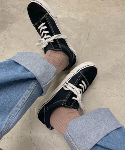 WEGO（ウィゴー）の「WEGO/カラーレギュラーリブソックス（ソックス/靴下・メンズ・ライトパープル/サックスブルー/ホワイト/ベージュ/ブラック/オフホワイト/ライトピンク/オレンジ系その他/グリーン系その他/レッド/イエロー/ブルー系その他/グリーン/ベージュ系その他/ピンク/ロイヤルブルー/ネイビー/ダークオレンジ/スミクロ・25-27CM）」の15枚目の写真