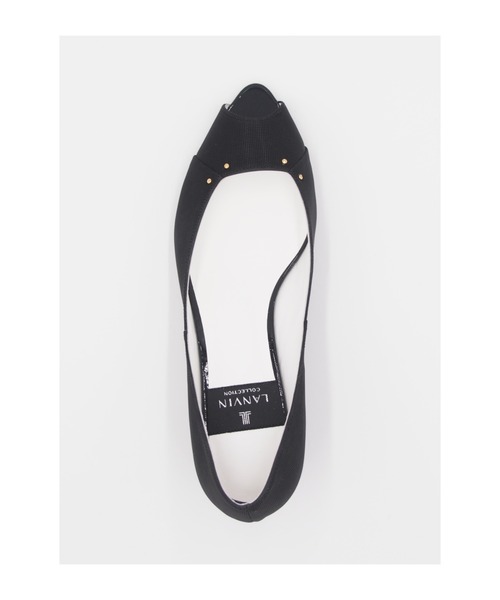 LANVIN collection(ランバン コレクション)の「オープントゥパンプス(パンプス・レディース・ベージュ/ブラック/プラチナム・23.5cm/22.5cm/23.0cm/24.0cm/22.0cm/24.5cm)」の6枚目の写真