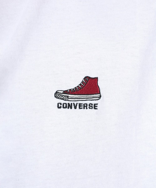 CONVERSE（コンバース）の「【CONVERSE/コンバース】ワンポイントシューズ刺繍 半袖Tシャツ（Tシャツ/カットソー・メンズ・ライトグリーン/ブラック/ホワイト/グレイッシュベージュ/グレイッシュブルー・L/XL/M）」の17枚目の写真