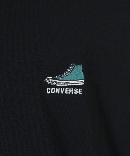 CONVERSE（コンバース）の「【CONVERSE/コンバース】ワンポイントシューズ刺繍 半袖Tシャツ（Tシャツ/カットソー・メンズ・ライトグリーン/ブラック/ホワイト/グレイッシュベージュ/グレイッシュブルー・L/XL/M）」の13枚目の写真