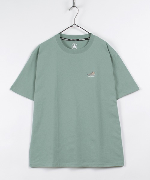 CONVERSE（コンバース）の「【CONVERSE/コンバース】ワンポイントシューズ刺繍 半袖Tシャツ（Tシャツ/カットソー・メンズ・ライトグリーン/ブラック/ホワイト/グレイッシュベージュ/グレイッシュブルー・L/XL/M）」の21枚目の写真