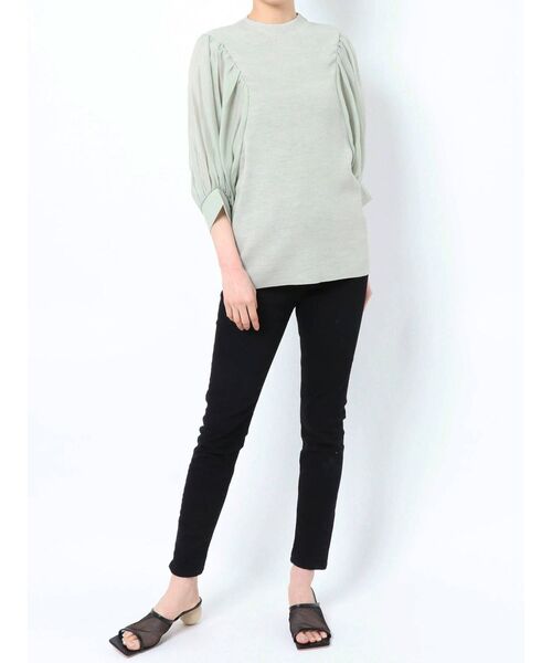 LAGUNAMOON（ラグナムーン）の「ボリュームスリーブニットプルオーバー（ニット/セーター・レディース・ホワイト/ミント/モカ・FREE）」の9枚目の写真